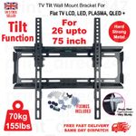 TV Wall Bracket Mount Tilt For 26 32 40 42 46 50 55 60 75 Inch 3D LCD LED Plasma
