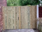 Wooden Driveway Gates High Quality Pressure Treated Redwood Bespoke Gates