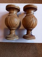 Two Wooden Vases/candle Holders