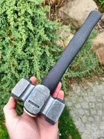 Handmade Iron &Solid Wood Blacksmith's Square Rounding Hammer 3lbs