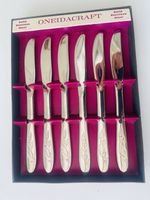 Oneidacraft Dessert Cutlery Set Of 6 Small  Leaf Design Boxed Stainless Steel