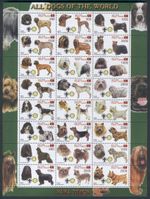 Fauna F46 DOGS Domestic Animals SCOUTS ROTARY Flag Sheet MNH 2000