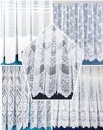 White Lace Cheap Net Curtains Rod Slot Ready to Use Sold By the Metre 11 Drops