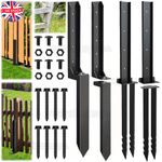 Heavy Duty Fence Post Anchor Repair Stakes Wood Support Steel Ground Spike Nails