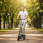 Folding Electric Scooter with 350W Motor, 30km Range, 8.5" Pneumatic Tyres