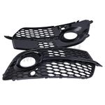 For 14-17 Audi Q5 S-Line SQ5 Front Fog Light Grille Covers Black Pair New