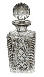 ANTIQUE EDWARDIAN HEAVY CUT CRYSTAL DECANTER SH9