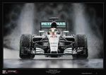 Lewis Hamilton "Hammer Down" World Champion 2015 Ltd Edition REMARQUED Art Print