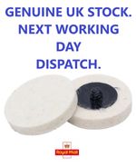 2 Inch 50MM Roloc  Wool Felt Polishing Buffing Pad Discs 2 Pcs