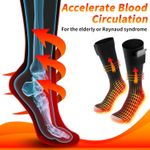5000mAh Rechargeable Heated Socks For Men Women Washable Electric Warming Sock