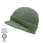 Hiking Watch Cap US Army Peaked Camping Wool Jeep Hat Fishing Beanie Olive Green