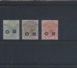 TRINIDAD & TOBAGO OFFICIAL 1894 ½d, 6d & 1s VALUES MINT SG O1/O5/O6 CAT £200
