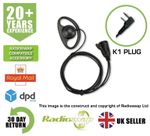 D-SHAPE EARPIECE WITH MIC & PTT FITS BAOFENG TWO-PIN TWO WAY RADIO