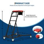 Adjustable Automotive Creeper with Heavy Duty 400LB Capacity, Locking Wheels