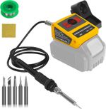 Cordless Soldering Iron Station for Dewalt 18V Battery, 5 Tips, 2s Quick Heating