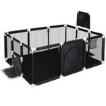 Large Baby Playpen Children Toddler Kids Indoor Play Pen Round Zipper Door Black