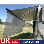 Grey For RV Awning Sun Shade Screen Sunshade Mesh Sunscreen Motorhome Camper UV
