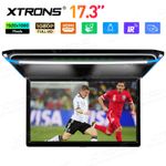 XTRONS 17.3" FHD Screen Car Roof Mounted Monitor Flip Down HDMI Player 1080P TV