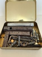 Vintage Ogden’s Redbreast Flake Tobacco Tin with Old Engineering Tools