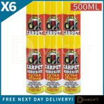 6 x CARPET ADHESIVE SPRAY 500ML HEAVY DUTY EXTRA STRONG AS AN OX GLUE SPRAY NEW