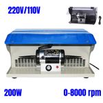220V Polishing Buffing Machine Dust Collector Jewelry Polisher 8000 RPM W/ Light