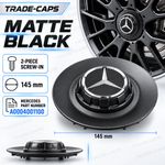MATT BLACK MERCEDES C63/GLC63/A45/GT63/SL63 AMG HUB CAP A0004001100/A2224002800