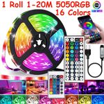 1-20m LED Strip Lights RGB 5050 Colour Changing Tape Cabinet Kitchen TV Lighting