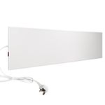 350W Infrared Heating Panel Indoor Radiant Wall Mount Heater with Switch - White