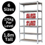 NEW Storr Essentials Adjustable Boltless Steel Storage Shelving With 6 Levels