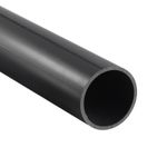 PVC Pipe Rigid Water Pipe Drain Pipe 36mm ID x 40mm OD x 500mm Length Black
