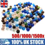 500-1500pcs Coloured Glass Marbles | Traditional Vintage Classic Kids Toys Games