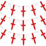 England Triangle Bunting 10M St George 25 Flags Euro Cup Banner Football Sports