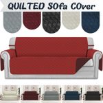Quilted Sofa Cover Slip Protectors Reversible Throws 1/2/3 Seater For Pet DOGs