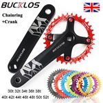 170MM Crank Arm Single Chainset Crankset 30-52t Narrow Wide MTB Bike Chainrings