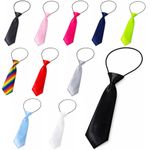 Kids Tie Elastic Loop Neck Black Wedding Boys Satin Party School Prom Wedding UK