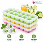 Stackable Silicone Ice Cube Tray With Lid 14 Grid Chocolate Mould Bar Drink