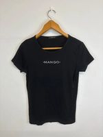 Mango Black Logo T-Shirt Size L