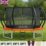 OUTDOOR TRAMPOLINE PREMIUM 6FT 8FT 10FT 12FT WITH SAFETY ENCLOSURE LADDER UK