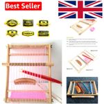 Wooden Weaving Loom Kit 40 x 26 cm Burlywood - DIY Craft Frame for Kids and A...