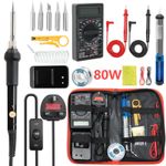 80W Soldering Iron Kit Electronics Welding Irons Solder Tools With multimeter