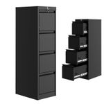 Metal Lockable 4 Drawer File Cabinet Filing Storage Cabinets for Home Office GB