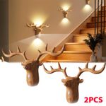 2x Modern LED Wall Light Up Down Sconce Indoor Light Fixtures with Motion Sensor