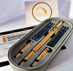 Parker Vector Calligraphy Fountain Pen Set F/M/B Nibs Genuine 24ct Gold Plated