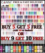 CANNI® UV LED Nail Gel Polish Soak Off Base Top Over 240 Colour Coat - 5ml