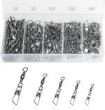 200Snap link swivels Barrel & Interlock Clip Size 7#-14# Carp fishing end Tackle