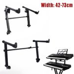 Electronic Piano Stand Extension Adapter Keyboard Extension Rack for Round Tube