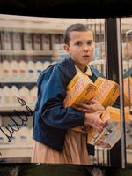 Millie Bobby Brown Hand Signed Stranger Things Series Eleven Photo PSA COA 12x8