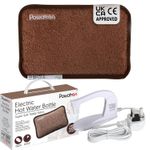 Electric Hot Water Bottle Rechargeable Sherpa Teddy Fabric Hand Warmer Heat Pad