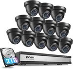 ZOSI 16CH 3K Lite CCTV Camera System with 2TB DVR 12 Cameras AI Detection