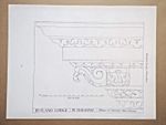 Cornice Detail at Rutland Lodge, Petersham, London - Antique Print - 1928